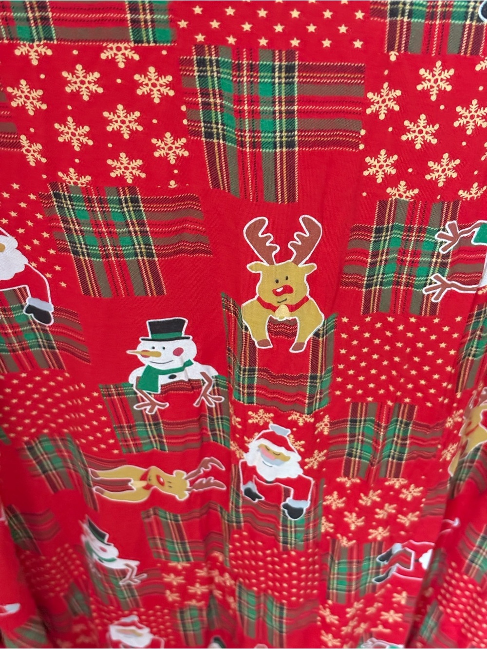 Red Christmas Printed Button-Up Nightshirt - Picture 3 of 3